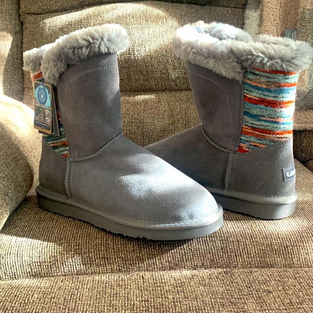 Lamo Stain and Water Resistant Suede Faux Fur Boot—Willow